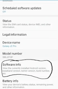 software info for developer opetions